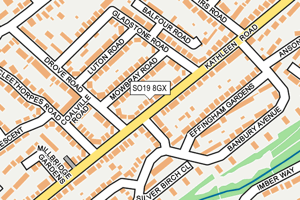 SO19 8GX map - OS OpenMap – Local (Ordnance Survey)