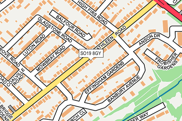 SO19 8GY map - OS OpenMap – Local (Ordnance Survey)