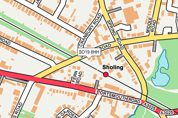 SO19 8HH map - OS OpenMap – Local (Ordnance Survey)