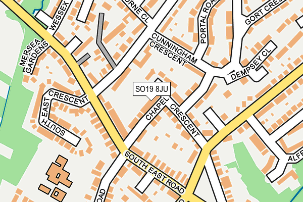 SO19 8JU map - OS OpenMap – Local (Ordnance Survey)