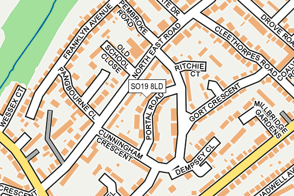 SO19 8LD map - OS OpenMap – Local (Ordnance Survey)
