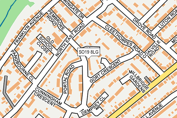 SO19 8LG map - OS OpenMap – Local (Ordnance Survey)