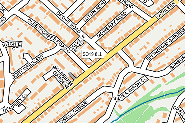SO19 8LL map - OS OpenMap – Local (Ordnance Survey)