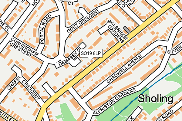 SO19 8LP map - OS OpenMap – Local (Ordnance Survey)