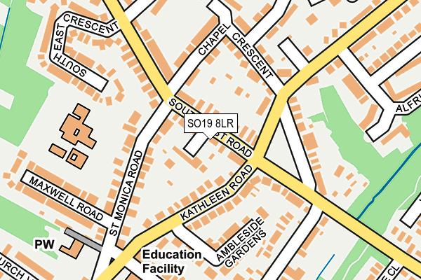 SO19 8LR map - OS OpenMap – Local (Ordnance Survey)