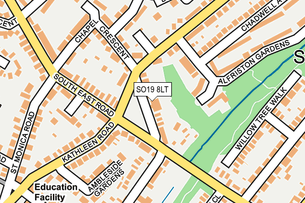 SO19 8LT map - OS OpenMap – Local (Ordnance Survey)