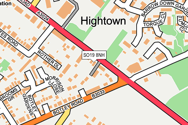 SO19 8NH map - OS OpenMap – Local (Ordnance Survey)