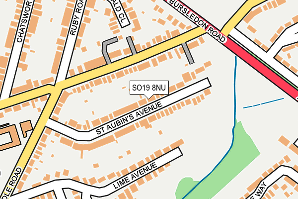 SO19 8NU map - OS OpenMap – Local (Ordnance Survey)