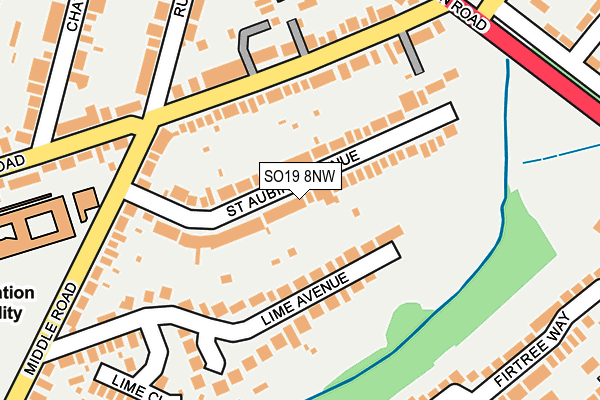 SO19 8NW map - OS OpenMap – Local (Ordnance Survey)