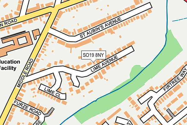 SO19 8NY map - OS OpenMap – Local (Ordnance Survey)