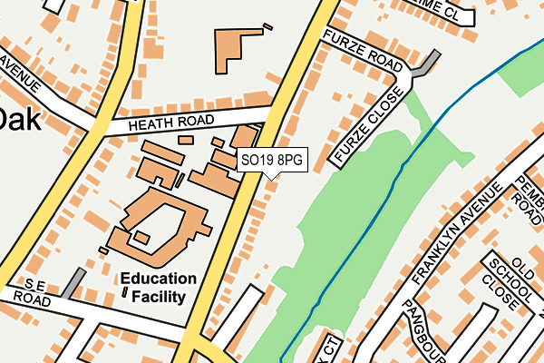 SO19 8PG map - OS OpenMap – Local (Ordnance Survey)