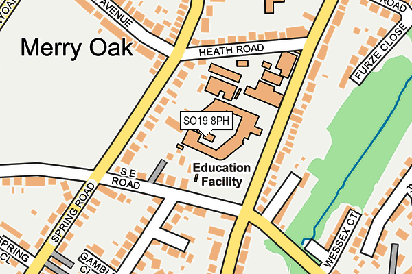 SO19 8PH map - OS OpenMap – Local (Ordnance Survey)