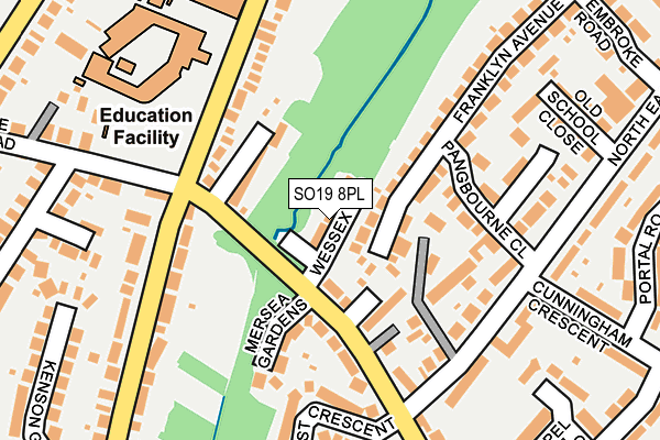 SO19 8PL map - OS OpenMap – Local (Ordnance Survey)