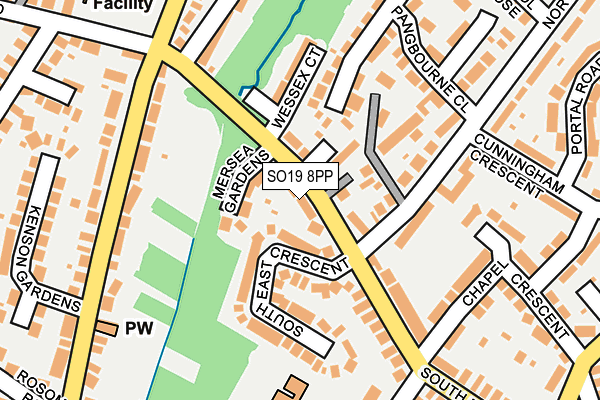 SO19 8PP map - OS OpenMap – Local (Ordnance Survey)