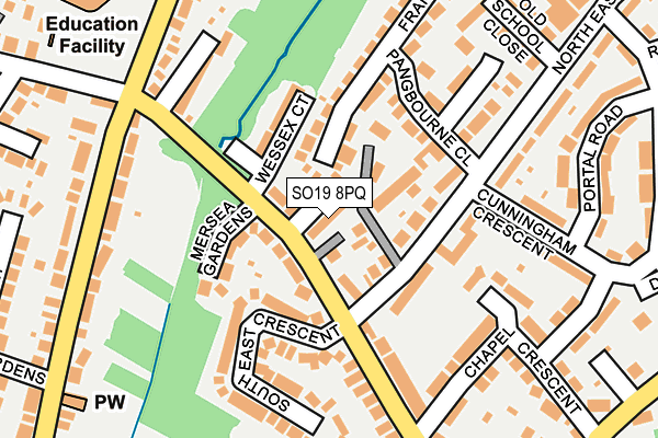 SO19 8PQ map - OS OpenMap – Local (Ordnance Survey)