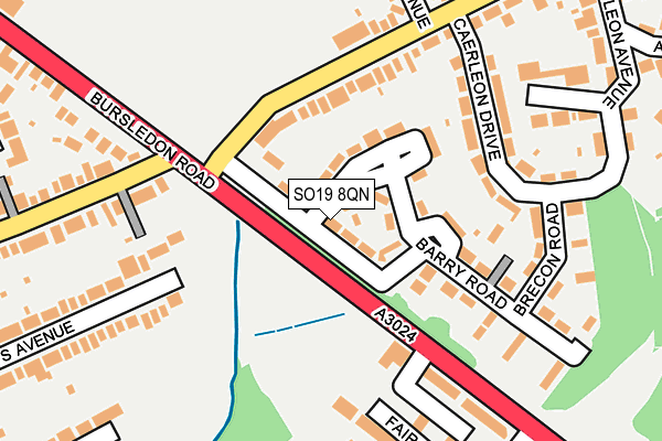 SO19 8QN map - OS OpenMap – Local (Ordnance Survey)