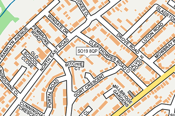 SO19 8QP map - OS OpenMap – Local (Ordnance Survey)