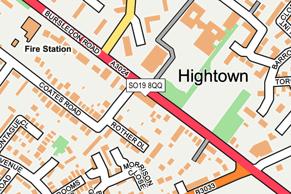 SO19 8QQ map - OS OpenMap – Local (Ordnance Survey)