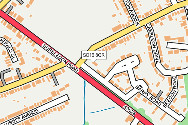 SO19 8QR map - OS OpenMap – Local (Ordnance Survey)