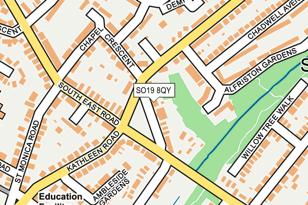 SO19 8QY map - OS OpenMap – Local (Ordnance Survey)