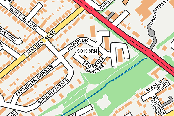 SO19 8RN map - OS OpenMap – Local (Ordnance Survey)