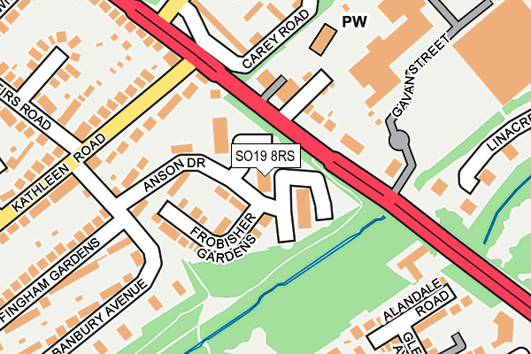 SO19 8RS map - OS OpenMap – Local (Ordnance Survey)