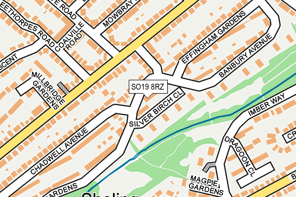SO19 8RZ map - OS OpenMap – Local (Ordnance Survey)