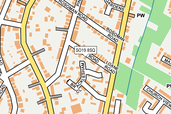 SO19 8SQ map - OS OpenMap – Local (Ordnance Survey)