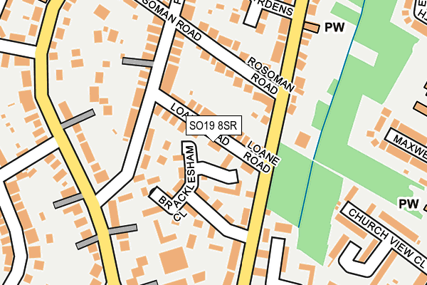 SO19 8SR map - OS OpenMap – Local (Ordnance Survey)