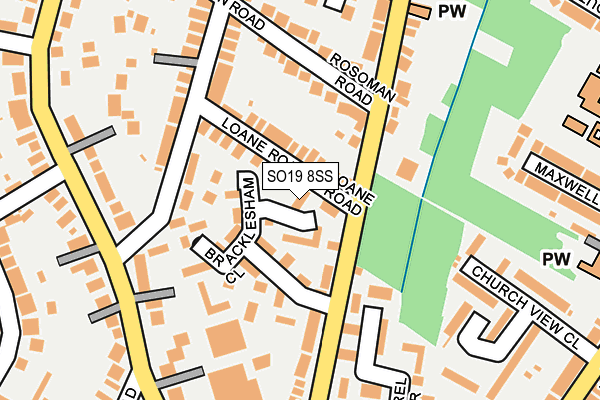 SO19 8SS map - OS OpenMap – Local (Ordnance Survey)