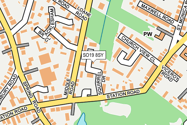 SO19 8SY map - OS OpenMap – Local (Ordnance Survey)