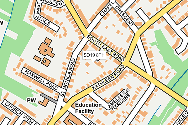 SO19 8TH map - OS OpenMap – Local (Ordnance Survey)