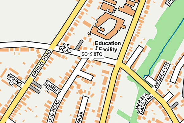 SO19 8TQ map - OS OpenMap – Local (Ordnance Survey)