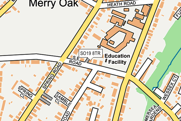 SO19 8TR map - OS OpenMap – Local (Ordnance Survey)