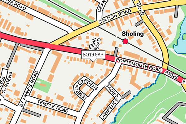 SO19 9AP map - OS OpenMap – Local (Ordnance Survey)