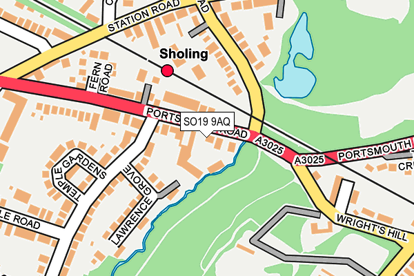 SO19 9AQ map - OS OpenMap – Local (Ordnance Survey)