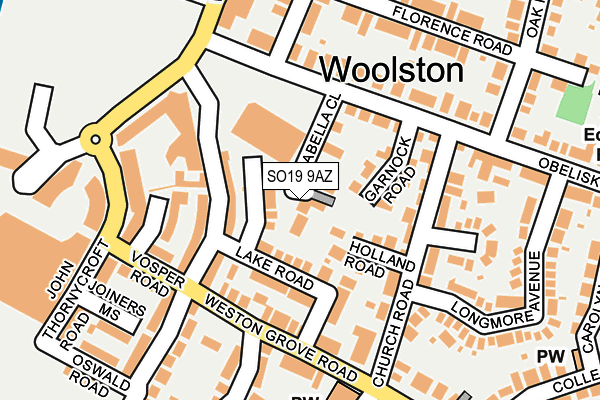 SO19 9AZ map - OS OpenMap – Local (Ordnance Survey)