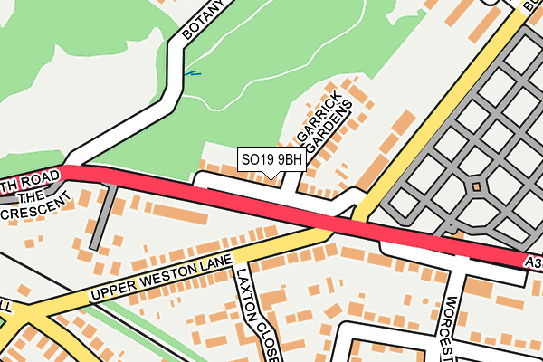SO19 9BH map - OS OpenMap – Local (Ordnance Survey)