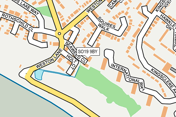 SO19 9BY map - OS OpenMap – Local (Ordnance Survey)