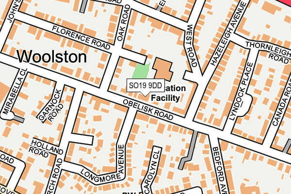 SO19 9DD map - OS OpenMap – Local (Ordnance Survey)