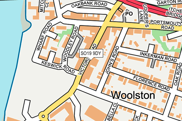 SO19 9DY map - OS OpenMap – Local (Ordnance Survey)