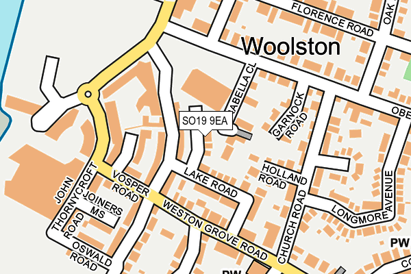 SO19 9EA map - OS OpenMap – Local (Ordnance Survey)