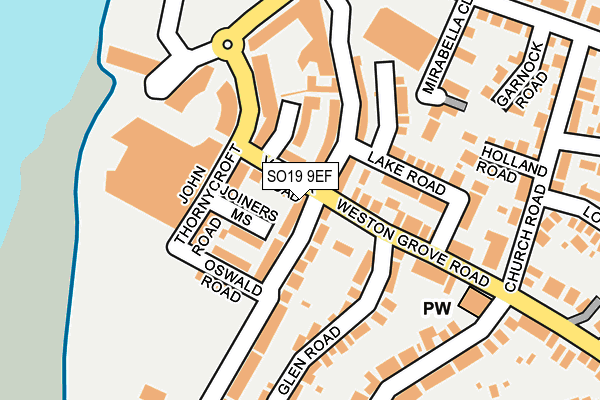 SO19 9EF map - OS OpenMap – Local (Ordnance Survey)