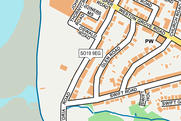 SO19 9EG map - OS OpenMap – Local (Ordnance Survey)