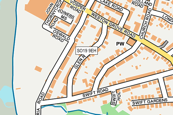 SO19 9EH map - OS OpenMap – Local (Ordnance Survey)