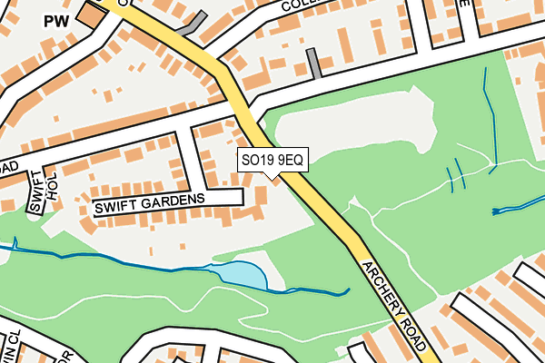SO19 9EQ map - OS OpenMap – Local (Ordnance Survey)