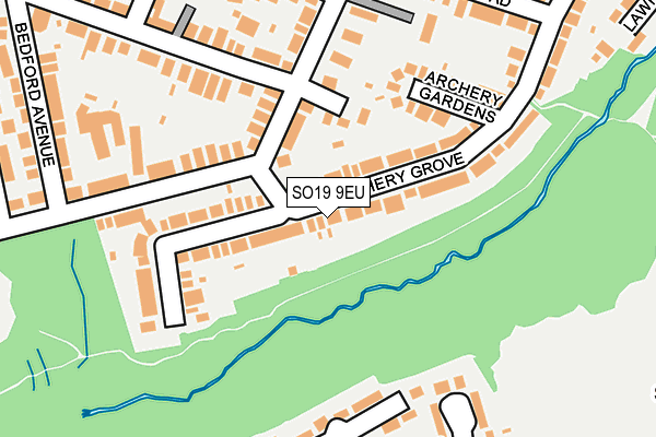 SO19 9EU map - OS OpenMap – Local (Ordnance Survey)