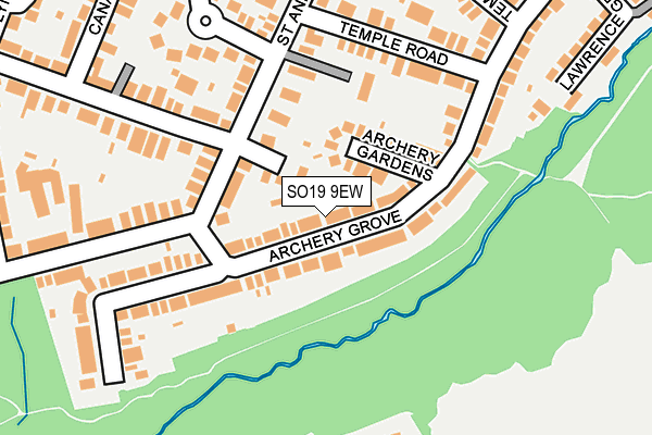 SO19 9EW map - OS OpenMap – Local (Ordnance Survey)