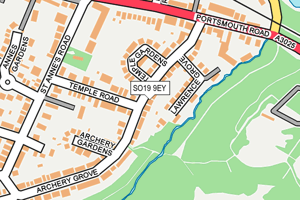 SO19 9EY map - OS OpenMap – Local (Ordnance Survey)