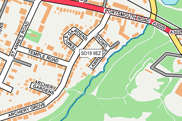 SO19 9EZ map - OS OpenMap – Local (Ordnance Survey)